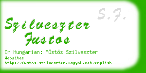 szilveszter fustos business card