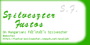 szilveszter fustos business card